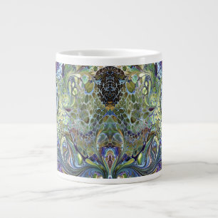 Grönt av olivsaft, lila blue burgundy jumbo mugg