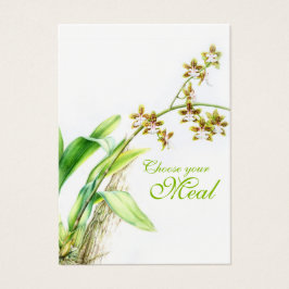 Grönt av Oncidium Leucochilum orchid-blomma Visitkort