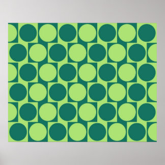 Grönt av optiska väggcirklar för Illusionskaféet Poster