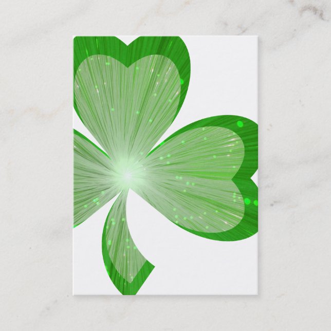 Grönt av Shamrock White Large affärskort  knubbig Visitkort (Framsida)
