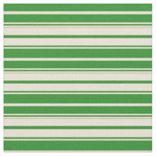 Grönt av skog och Bisque Linted/Stripe Mönster Tyg