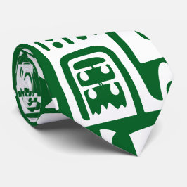 Grönt av skog och vita dodlar på 7 slips