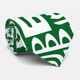 Grönt av skog och vita dodlar på 7 slips