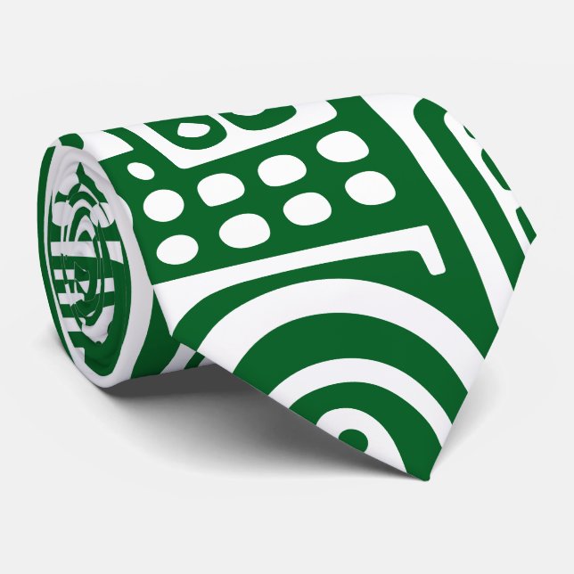 grönt av skog och vita luder av 7 slips (Rullad)