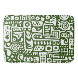 Grönt av skogar och vitdockor 2 av 4 badrumsmatta