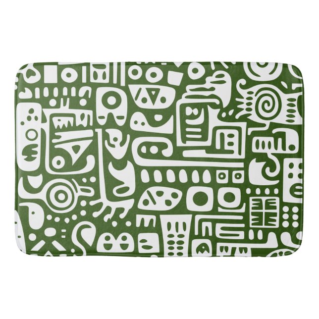 Grönt av skogar och vitdockor 2 av 4 badrumsmatta (Framsidan)