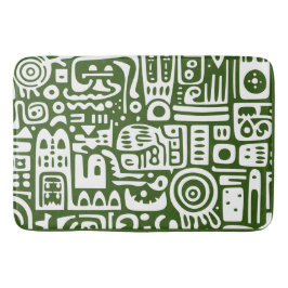 Grönt av skogar och vitdockor 3 av 4 badrumsmatta