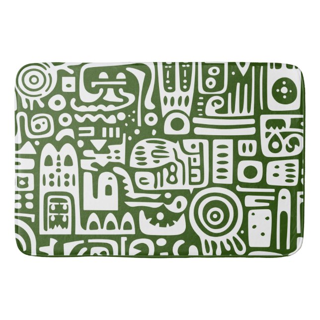 Grönt av skogar och vitdockor 3 av 4 badrumsmatta (Framsidan)