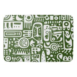 Grönt av skogar och vitdockor badrumsmatta