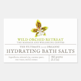 Grönt av skönhet eller vattenfärgskonst rektangulärt klistermärke