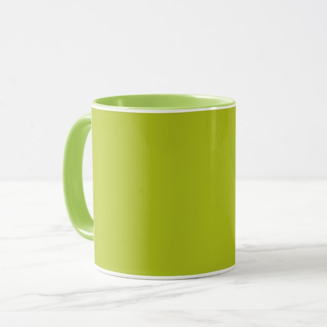Grönt av syra (färg i fast form) mugg (Framsida vänster)
