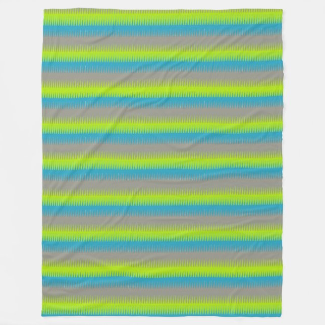 grönt av tand-rand, grått, tealfilt, hund fleecefilt (Framsidan)