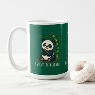 Grönt av Tecknaden Panda Hugger Bamboo Cute  Kaffemugg