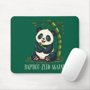 Grönt av Tecknaden Panda Hugger Bamboo Cute  Musmatta
