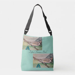 Grönt av tuftad timus-fågel (Blek) Axelväska