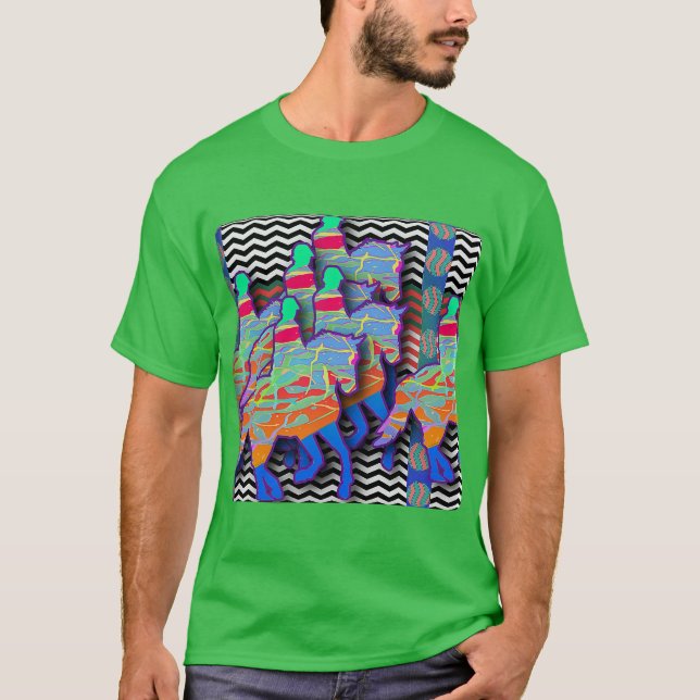 Grönt av tuggben och riders t shirt (Framsida)