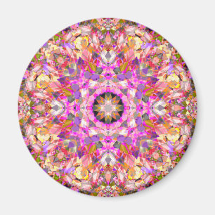 Grönt av vår Lila Gult Star för Springtime Magnet