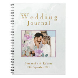 Grönt av vattenfärgen eucalyptus sage Photo Anteckningsbok