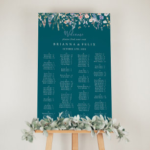 Grönt av vildblommor, alfabetiskt sittningsschema poster
