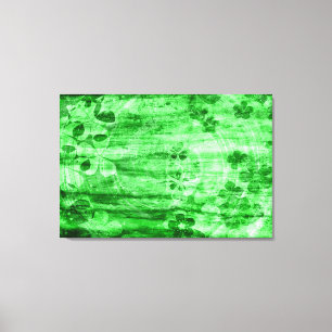 Grönt av vintage Blomträslag Canvastryck