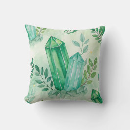 Grönt Aventurin och Löv Design Dekorfärg Kudde