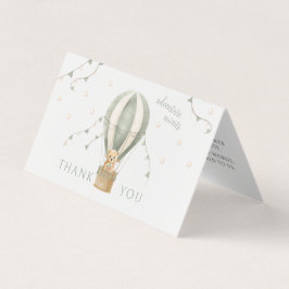 Grönt Äventyr Baby Shower, mappningsbart Tack Kort