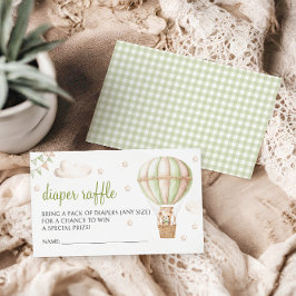 Grönt Äventyr Ballon Babydusch Diaper raffle Tilläggskort