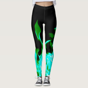 Grönt avfyrar att lägga benen på ryggen leggings