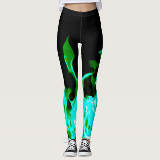 Grönt avfyrar att lägga benen på ryggen leggings