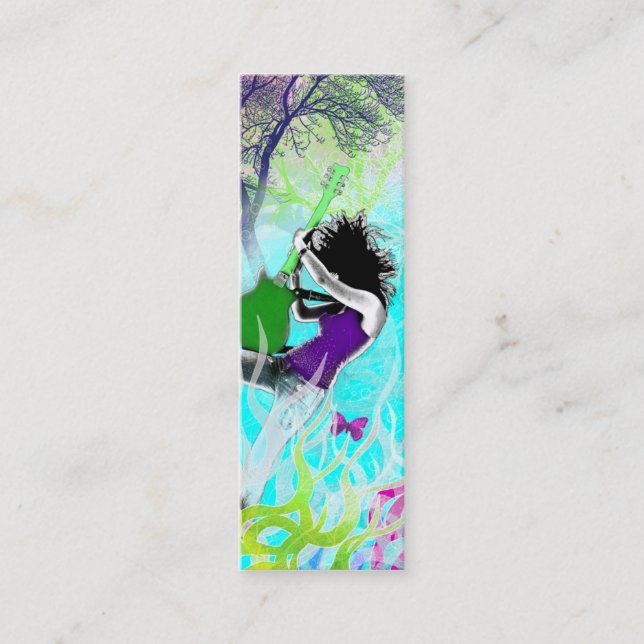 Grönt avfyrar - det magra kortet mini visitkort (Framsida)