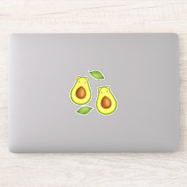 Grönt Avocado Cat Klistermärken