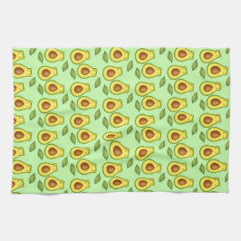 Grönt Avocado Cat Kökshandduk