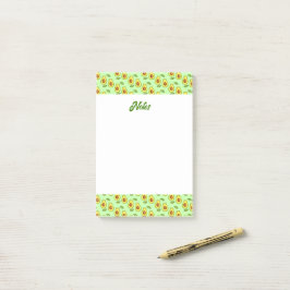 Grönt Avocado Cat Post-it Block