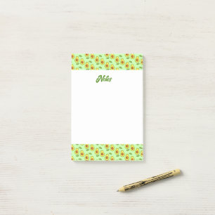 Grönt Avocado Cat Post-it Block