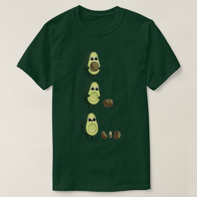 Grönt Avocado Classic TShirt T Shirt (Design framsida)