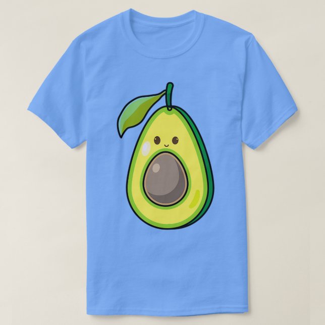 Grönt Avocado Cute T Shirt (Design framsida)