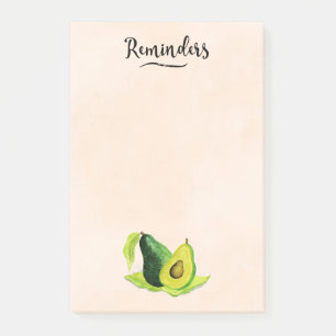Grönt Avocado still Life Fruit "Reminders" Post-it Block
