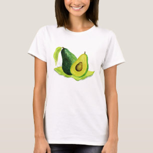 Grönt Avocado still Life Frukt i vattenfärger T Shirt
