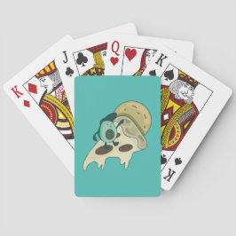 Grönt Avocado Surfing på ett segment av Pizza Casinokort