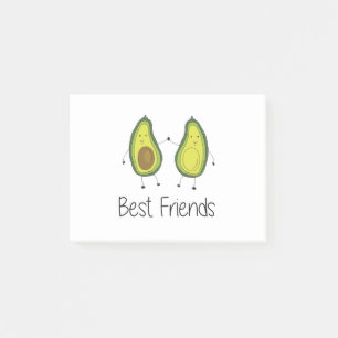 Grönt Avocado Tecknad Vänskap Image Friend Art Post-it Block