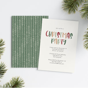 Grönt Avslappnad Färgfull jul Party Inbjudningar
