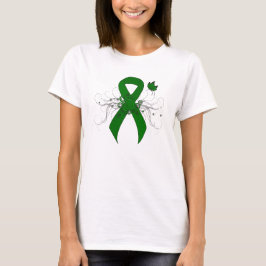 Grönt Awareness Ribbon med Butterfly Tröja