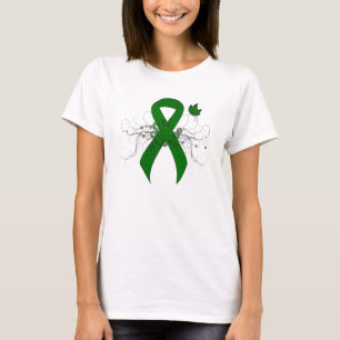 Grönt Awareness Ribbon med Butterfly Tröja
