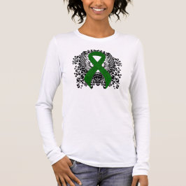 Grönt Awareness Ribbon med Vingar T Shirt