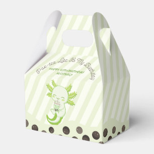 Grönt Axolotl Bubble Boba Tea Par-tea Birthday Presentaskar