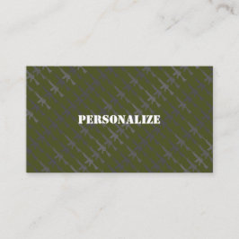 Grönt B/W för militära försvarsmaktens rekonstrukt Visitkort