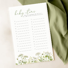 Grönt Baby i bloom Wildblommes Baby artikelspel