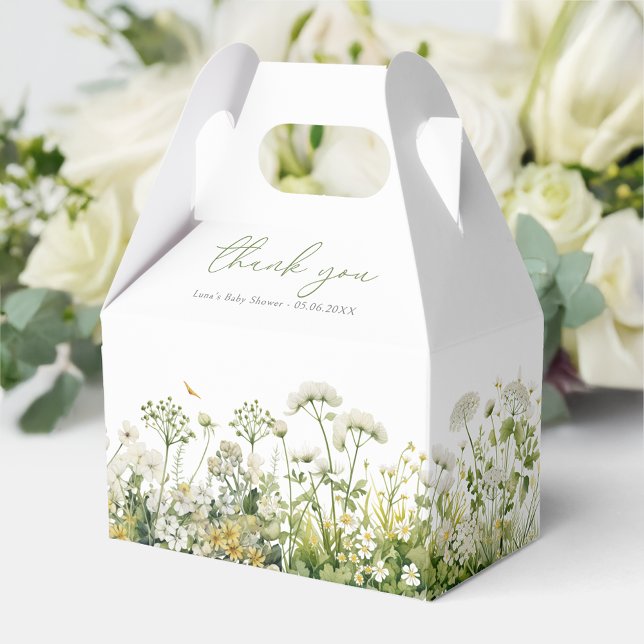 Grönt Baby i bloom Wildblommes babyskabläder Presentaskar (Skapare uppladdad)