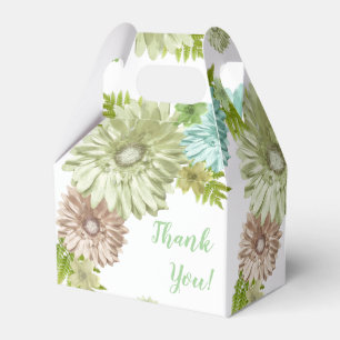 Grönt Baby i Tack i bloom Brunch Shower Presentaskar