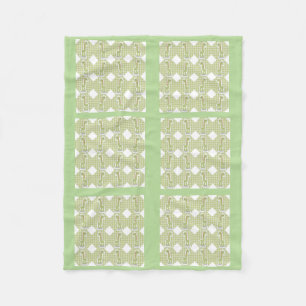 Grönt Baby Quilt Giraffes Design Fleece Blanket